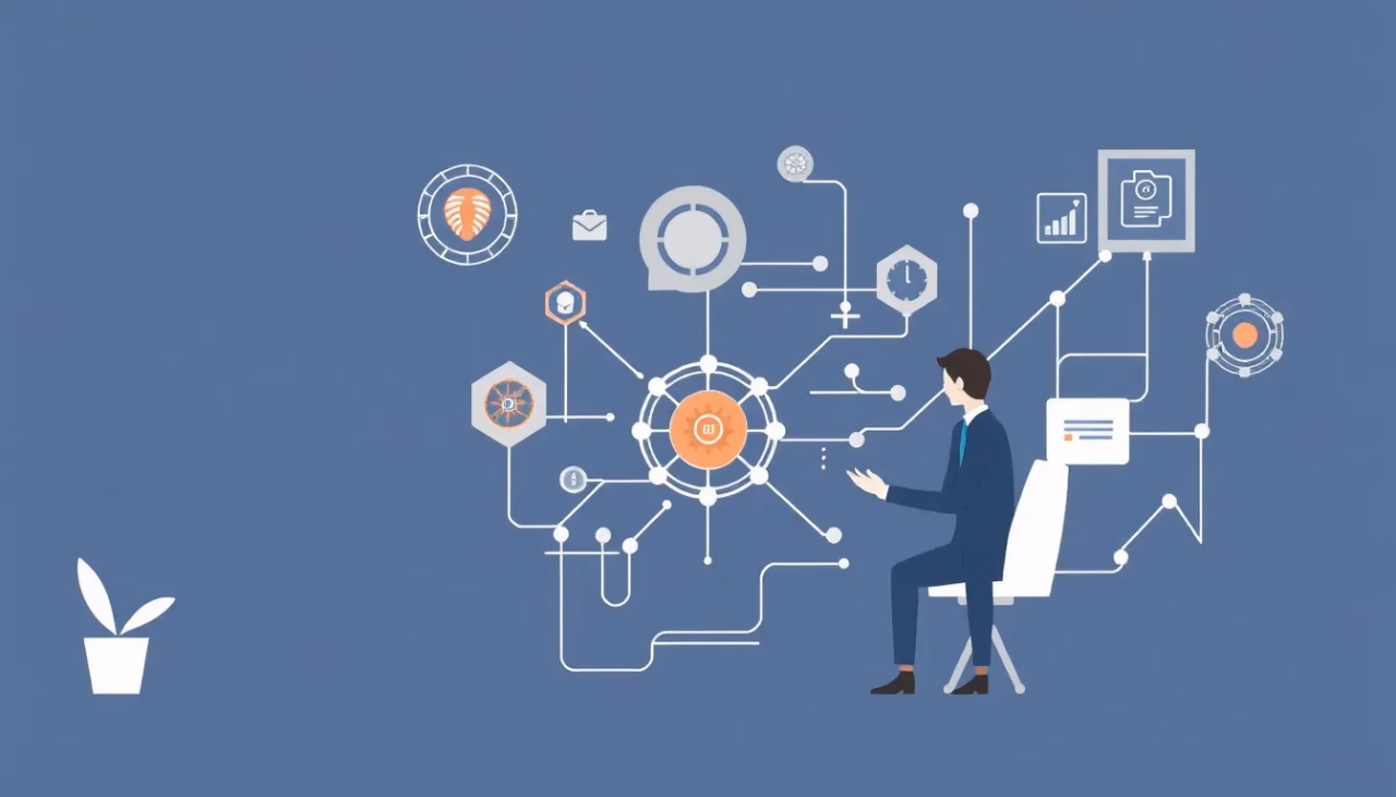 Technische Illustration zur erklärbaren Künstlichen Intelligenz in Unternehmen