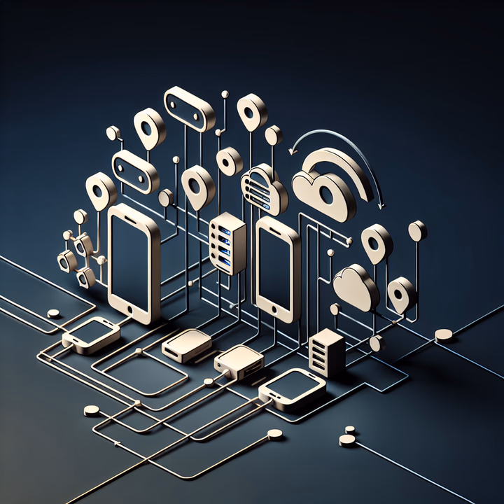 Illustration von föderiertem Lernen in einem Netzwerk