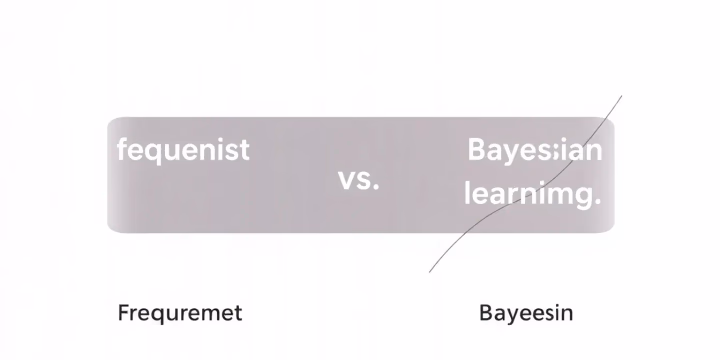 Illustration von Frequentist und Bayesian Learning Methoden