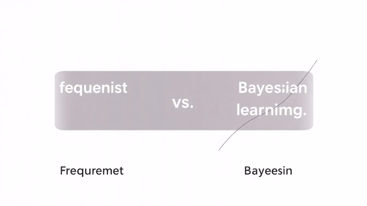 Illustration von Frequentist und Bayesian Learning Methoden
