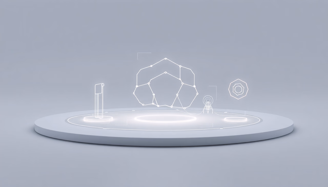 Technische Darstellung von großen künstlichen Intelligenz Modellen