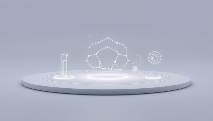 Technische Darstellung von großen künstlichen Intelligenz Modellen