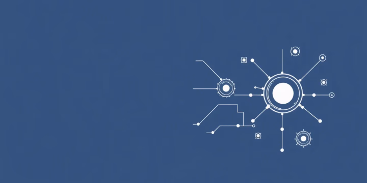 Ein minimalistisches technisches Diagramm, das human-centered AI Design darstellt.