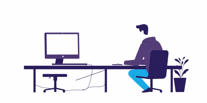 Technische Illustration von Mensch-Maschine-Zusammenarbeit