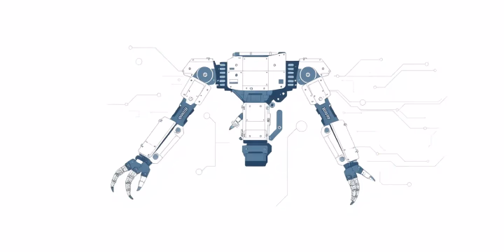 Technische Illustration der hybriden Robotik