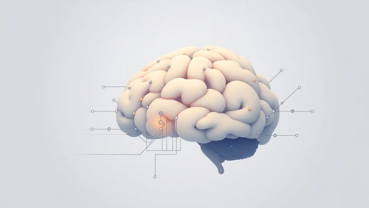 Abstrakte technische Illustration von hybriden künstlichen Intelligenz Modellen