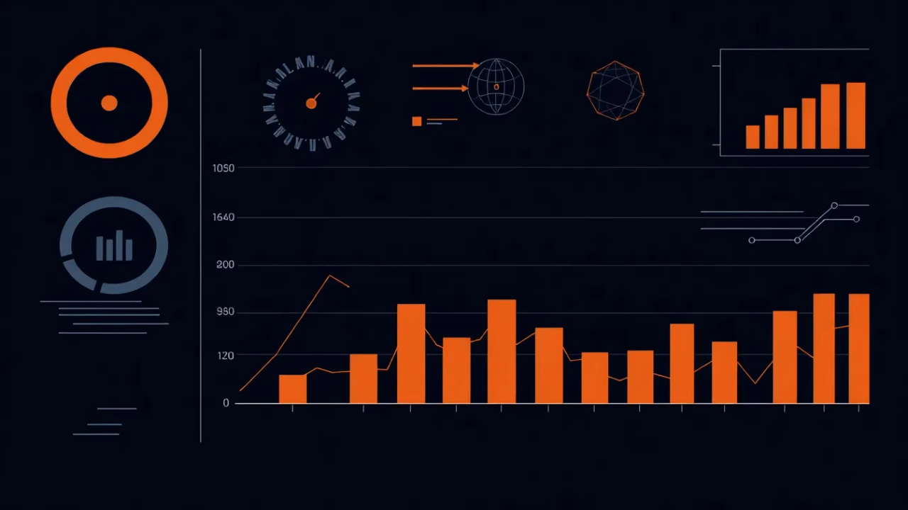 Technische Illustration von Datenanalyseprozessen