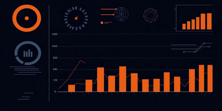 Technische Illustration von Datenanalyseprozessen