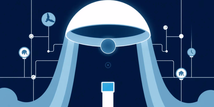 Technische Illustration von intelligenten Gesundheitsüberwachungssystemen