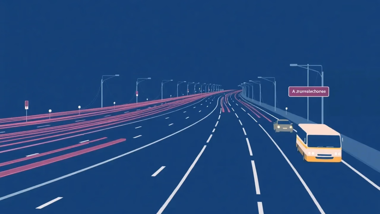 Grafik zur intelligenten Verkehrsoptimierung mit künstlicher Intelligenz