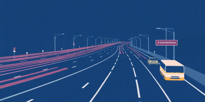Grafik zur intelligenten Verkehrsoptimierung mit künstlicher Intelligenz