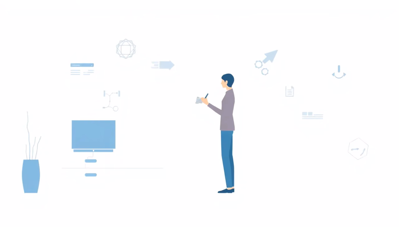 Technische Illustration von interaktiven Sprachassistenten