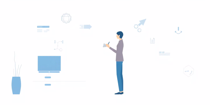 Technische Illustration von interaktiven Sprachassistenten