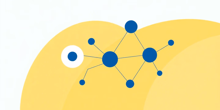 Technische Illustration der KI-gestützten Analyse sozialer Netzwerke