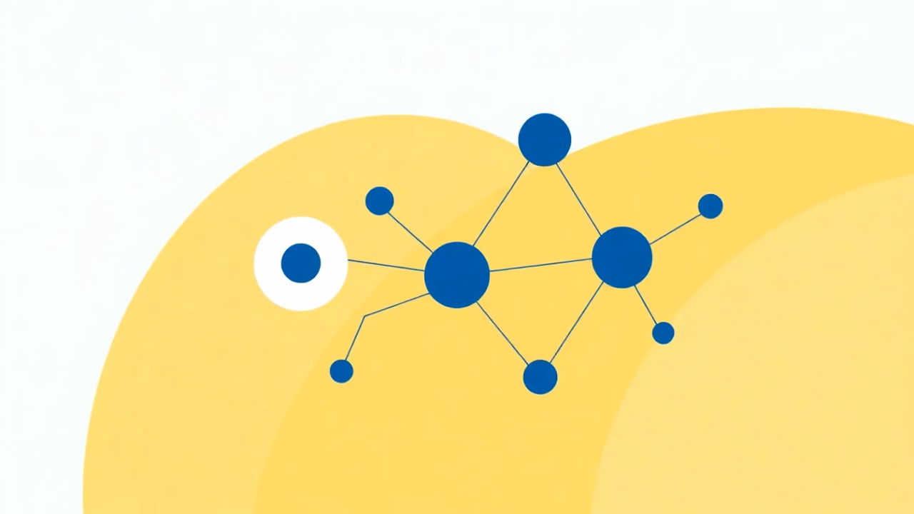 Technische Illustration der KI-gestützten Analyse sozialer Netzwerke