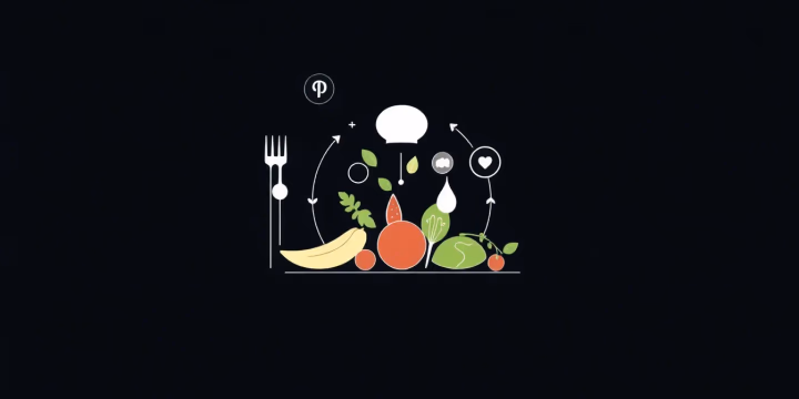 Technologische Darstellung von KI und personalisierter Ernährung