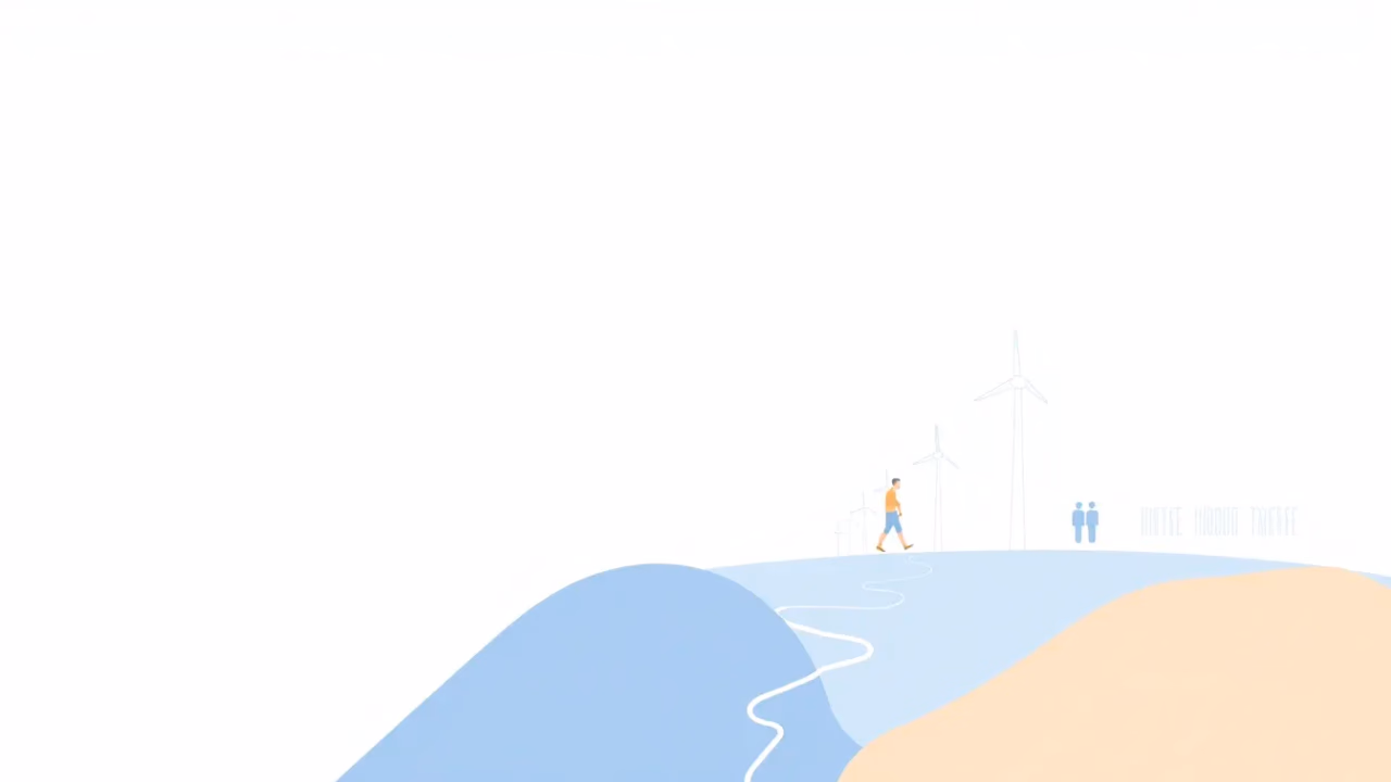 Illustration zur KI-gestützten Umweltüberwachung mit technischen Elementen