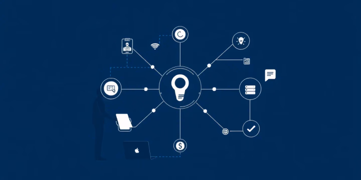 Technische Darstellung von KI-unterstützter Personalentwicklung