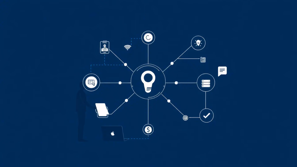 Technische Darstellung von KI-unterstützter Personalentwicklung