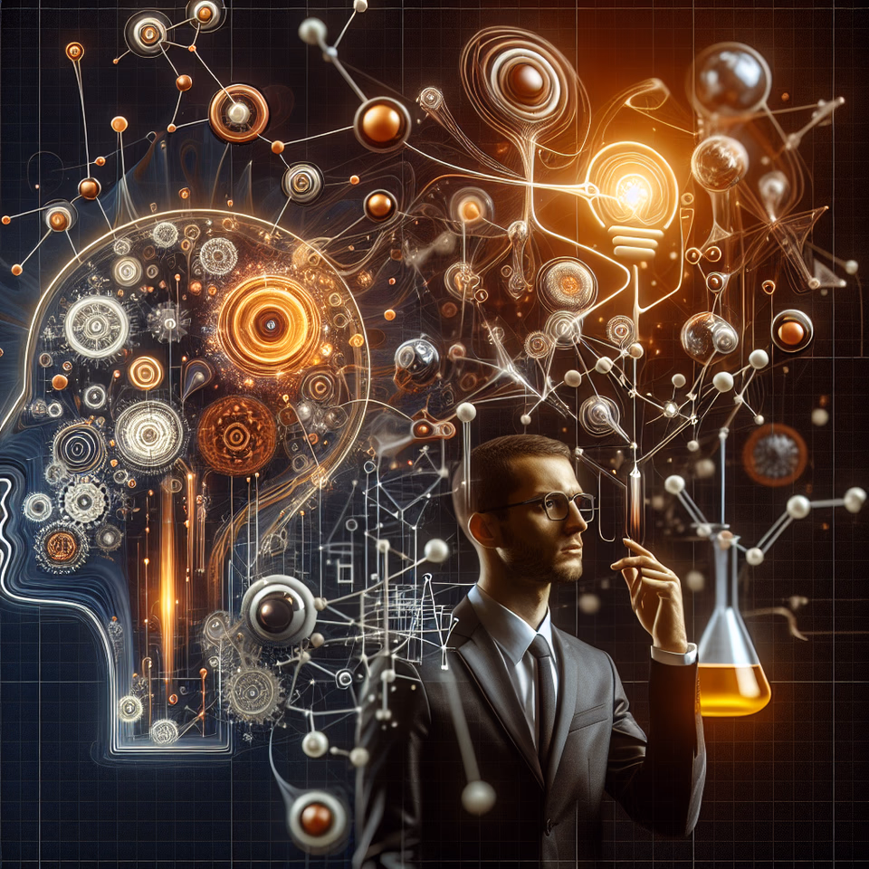 Technische Illustration der Wissen-Destillation in KI-Anwendungen.