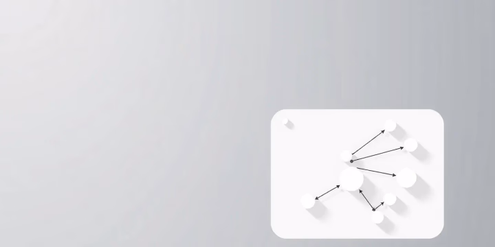 Technische Darstellung eines Knowledge Graphs mit Datenverknüpfungen.