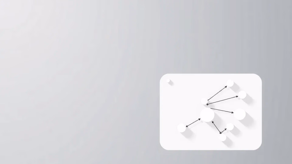 Technische Darstellung eines Knowledge Graphs mit Datenverknüpfungen.