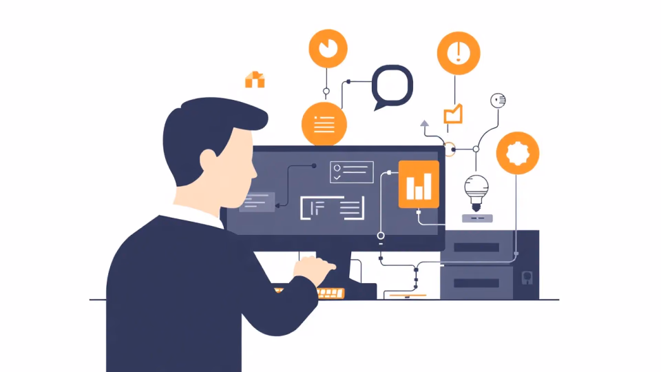 Illustration von kognitiver Automatisierung in Unternehmen