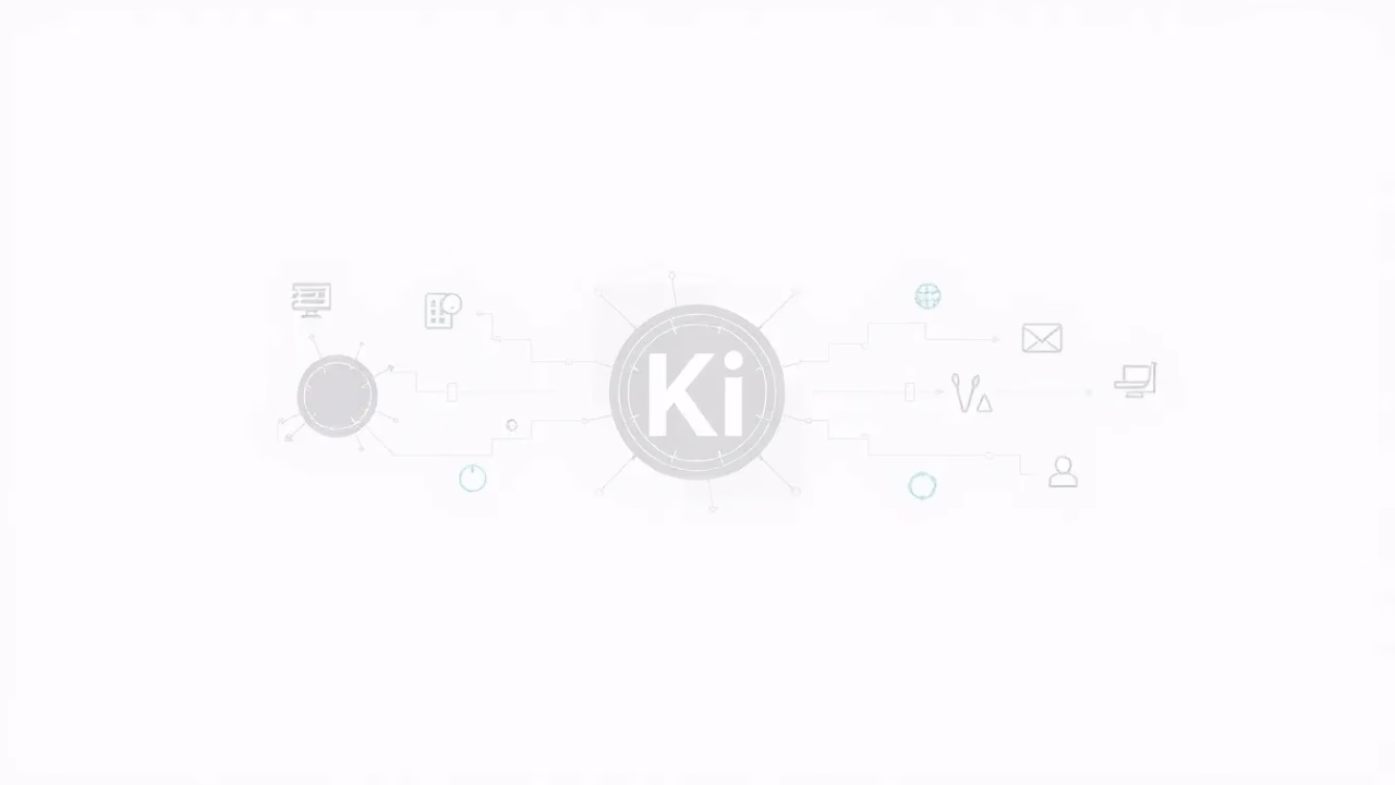 Minimale technische Illustration der kollaborativen KI-Entwicklung