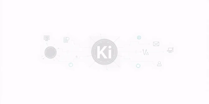 Minimale technische Illustration der kollaborativen KI-Entwicklung