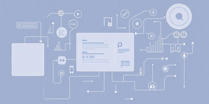 Technische Illustration von Kontextinformationen in KI-Systemen