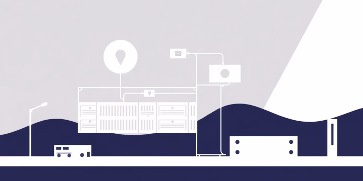 Technische Illustration zur Sicherung kritischer Infrastrukturen mit KI.