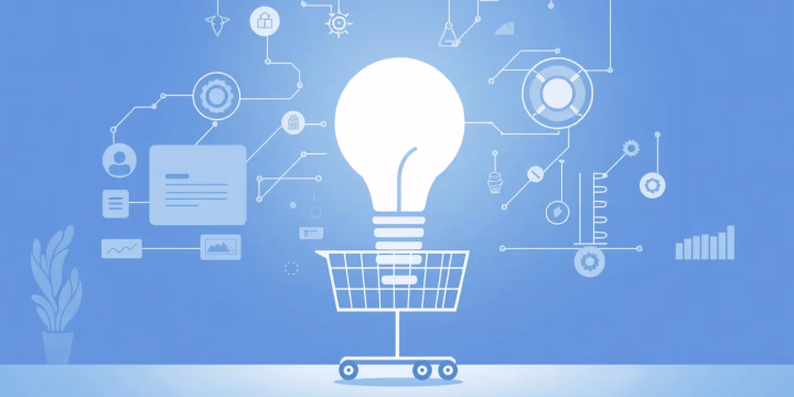 Technologische Darstellung von Künstlicher Intelligenz im E-Commerce