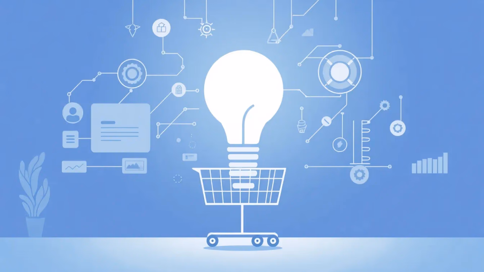 Technologische Darstellung von Künstlicher Intelligenz im E-Commerce