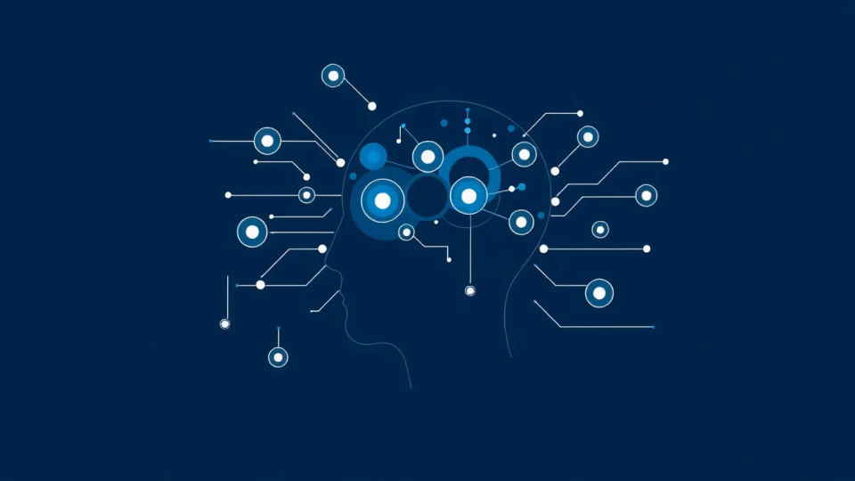 Minimalistische technische Darstellung von Künstlicher Intelligenz im Personalwesen