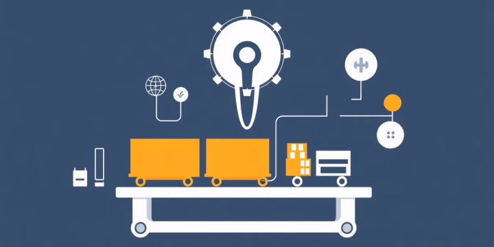 Technische Illustration zur Künstlichen Intelligenz im Supply Chain Management