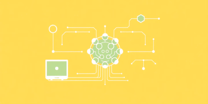 Illustration von Künstlicher Intelligenz in Cybertechnologie