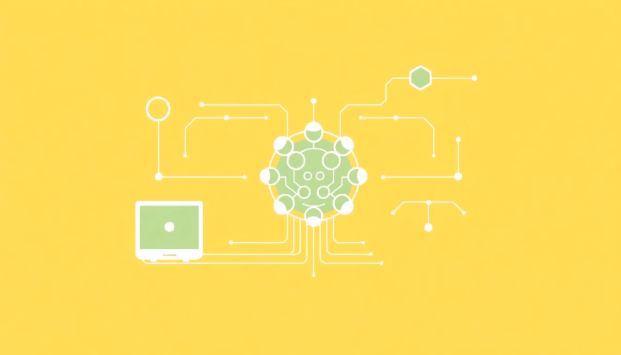 Illustration von Künstlicher Intelligenz in Cybertechnologie