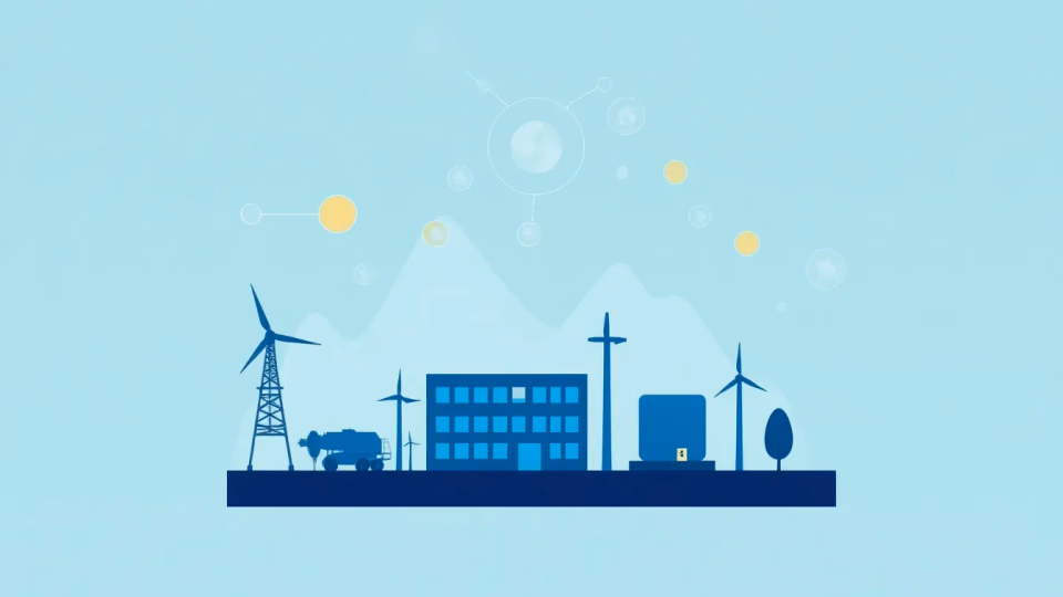 Illustration von Künstlicher Intelligenz in der Energieerzeugung