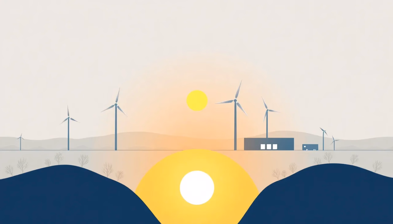 Technische Illustration von Künstlicher Intelligenz in der Energiewirtschaft