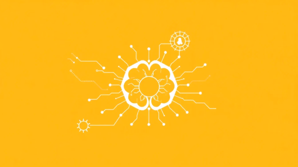 Eine minimalistische Illustration, die Künstliche Intelligenz in der Finanztechnologie darstellt.