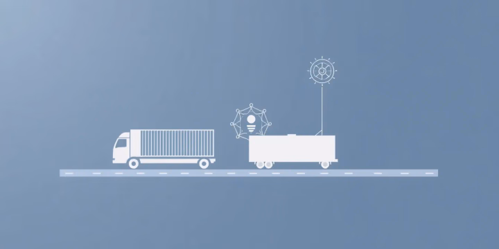 Technische Illustration der KI-gestützten Lieferkettenoptimierung