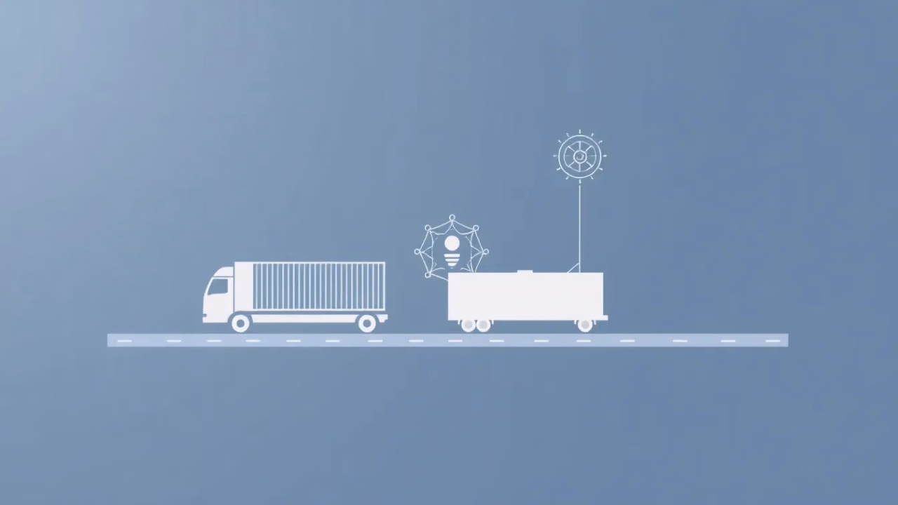 Technische Illustration der KI-gestützten Lieferkettenoptimierung