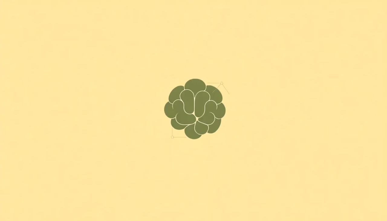 Minimalistische technische Illustration zur Künstlichen Intelligenz in der Logistik