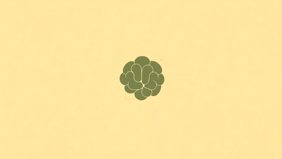 Minimalistische technische Illustration zur Künstlichen Intelligenz in der Logistik