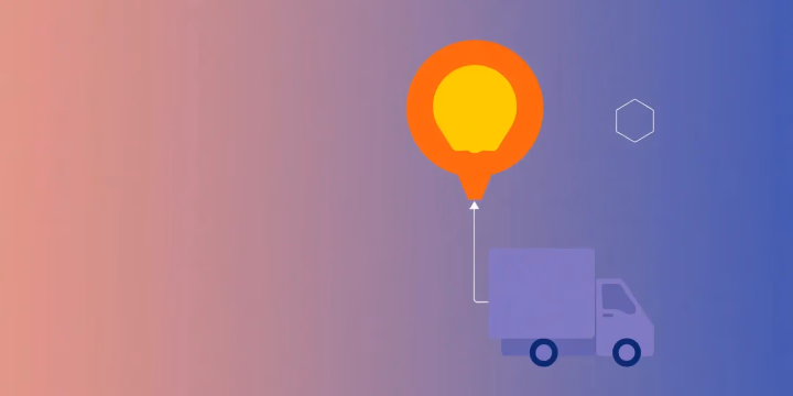 Technische Illustration zur KI in der Logistik