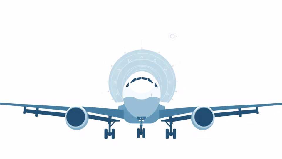 Illustration zur Künstlichen Intelligenz in der Luftfahrttechnologie