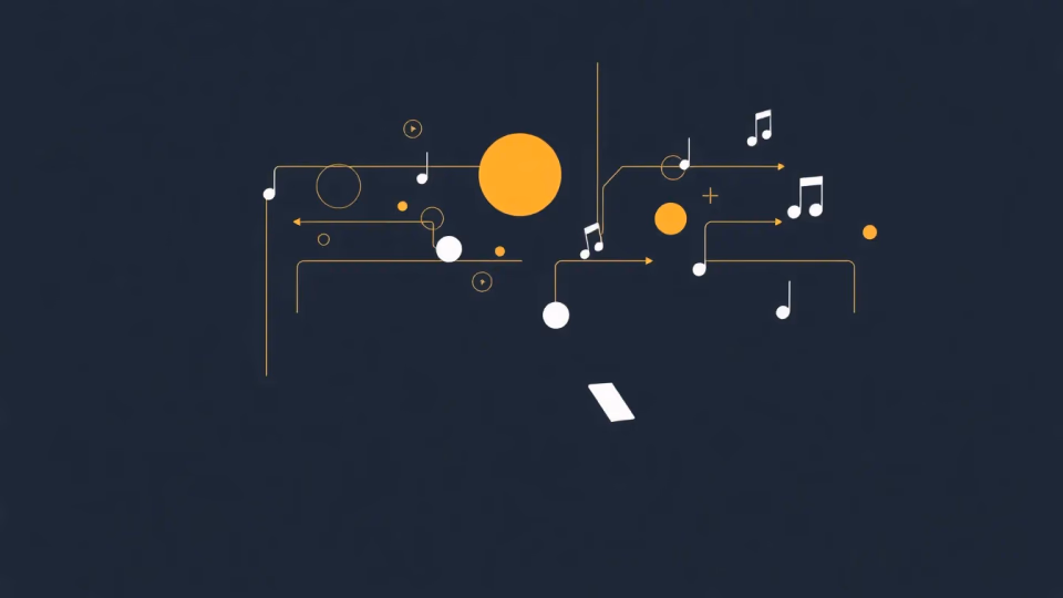 Abstract illustration showcasing AI's role in music therapy