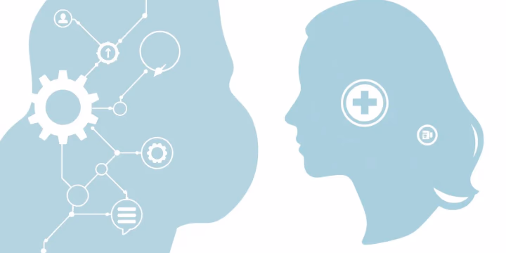 Technische Darstellung von KI in der Patientenversorgung