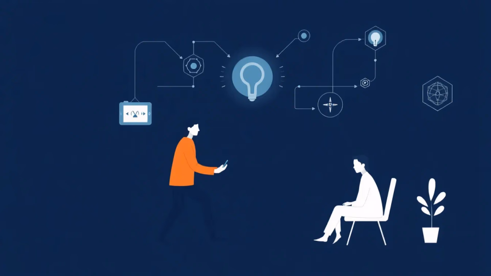 Technische Illustration zur Künstlichen Intelligenz in der Seniorenbetreuung
