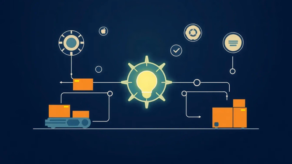 Technische Darstellung von Künstlicher Intelligenz in der Supply Chain